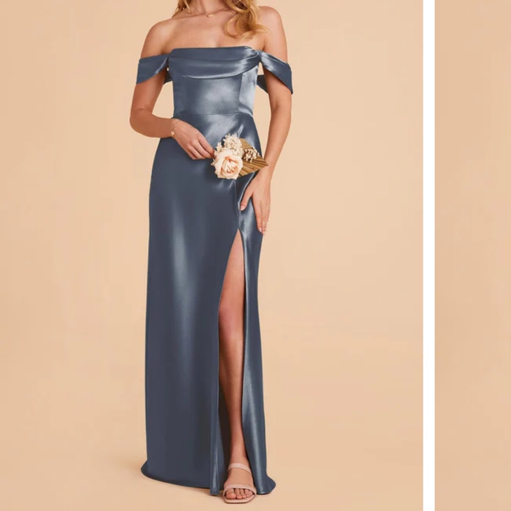 BIRDY GREY Mia Shiny Satin Convertible Dress - French Blue